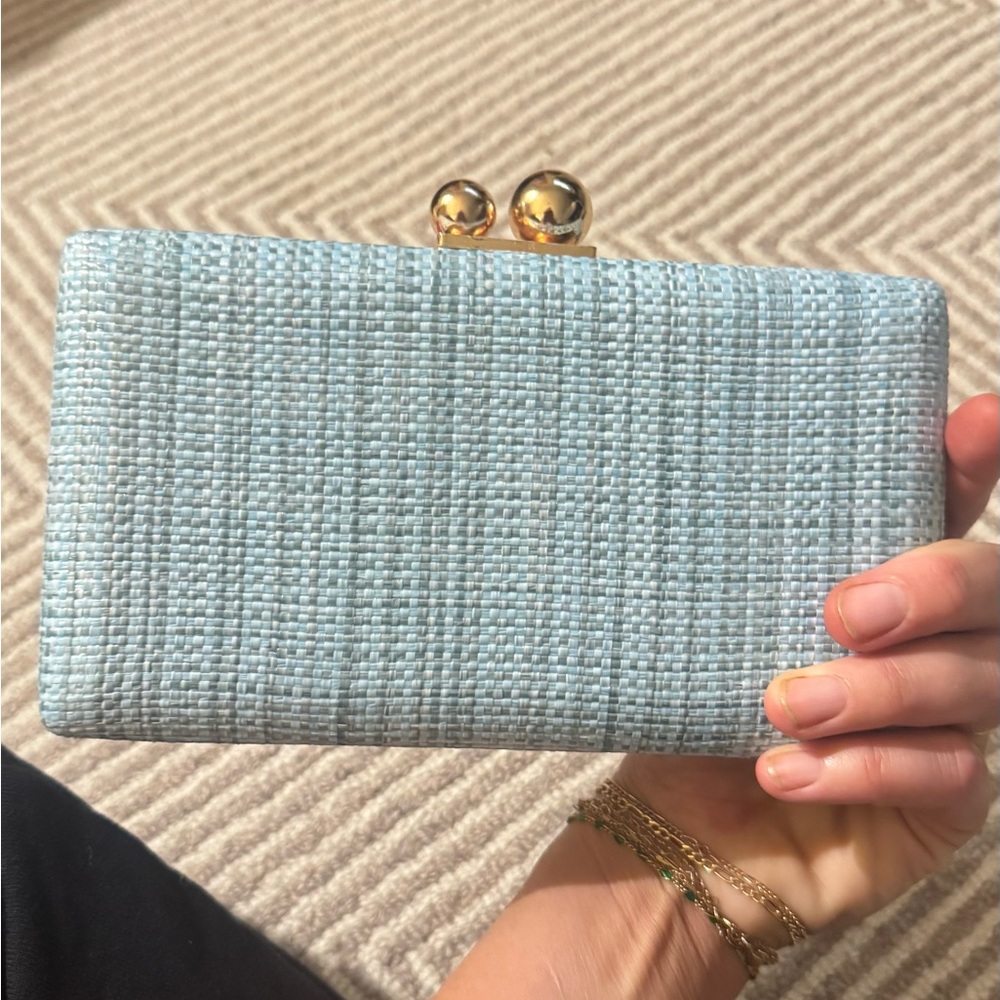 Tommy Bahama Pink Floral Clutch with Gold Chain - Picture 7 of 7
